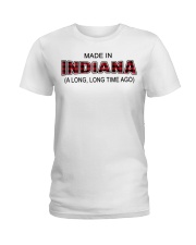 Made In Indiana A Long Long Time Ago Ladies T-Shirt tile