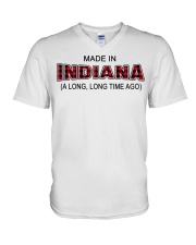 Made In Indiana A Long Long Time Ago V-Neck T-Shirt tile