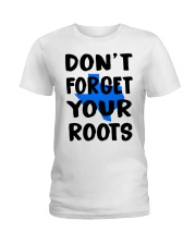 Texas Map Don't Forget Your Roots Ladies T-Shirt tile