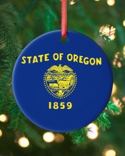 Flag Oregon Circle ornament - single (porcelain) custom-circle-ornament-single-porcelain-lifestyle-11