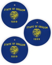 Flag Oregon Circle Ornament (Wood tile