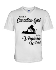 CANADIAN GIRL IN VIRGINIA V-Neck T-Shirt tile