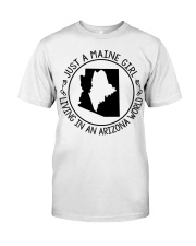 MAINE GIRL LIVING IN ARIZONA Classic T-Shirt tile