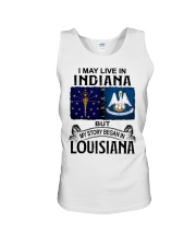 Began In Louisiana - May Live In Indiana Unisex Tank tile
