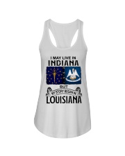 Began In Louisiana - May Live In Indiana Ladies Flowy Tank tile
