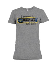 I love you to Nebraska Premium Fit Ladies Tee tile
