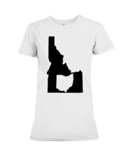 MAP OHIO IN IDAHO Premium Fit Ladies Tee tile
