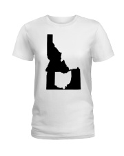 MAP OHIO IN IDAHO Ladies T-Shirt tile