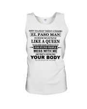 Like A Queen - El Paso Man Unisex Tank tile