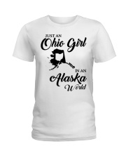 OHIO GIRL IN ALASKA Ladies T-Shirt tile