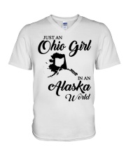 OHIO GIRL IN ALASKA V-Neck T-Shirt tile