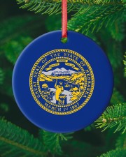 Flag Nebraska Circle ornament - single (porcelain) custom-circle-ornament-single-porcelain-lifestyle-10