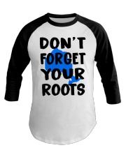 Ontario Map Don't Forget Your Roots Baseball Tee tile