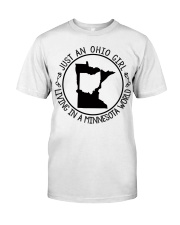 OHIO GIRL LIVING IN MINNESOTA Classic T-Shirt tile