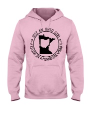 OHIO GIRL LIVING IN MINNESOTA Hooded Sweatshirt front