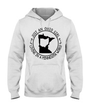 OHIO GIRL LIVING IN MINNESOTA Hooded Sweatshirt tile