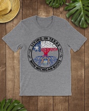 LIVING IN TEXAS WITH MICHIGAN ROOTS Classic T-Shirt lifestyle-mens-crewneck-front-18