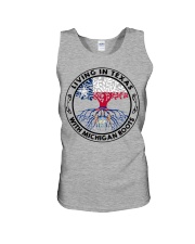 LIVING IN TEXAS WITH MICHIGAN ROOTS Unisex Tank tile