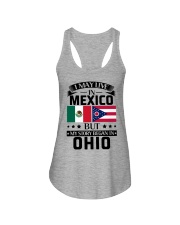 LIVE IN MEXICO BUT BEGAN IN OHIO Ladies Flowy Tank tile