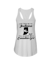 LIFE TOOK ME TO INDIANA BE A CANADIAN GIRL Ladies Flowy Tank tile