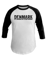 Denmark - My Story Begins Baseball Tee tile