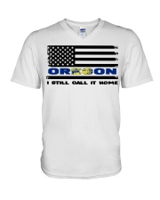 Flag Oregon- Call It Home V-Neck T-Shirt tile