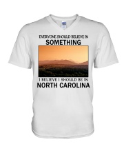 Should Be In North Carolina V-Neck T-Shirt tile