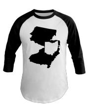 MAP OHIO IN NEW JERSEY Baseball Tee tile