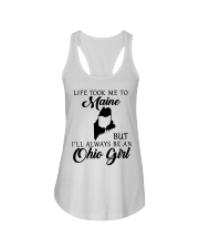 OHIO GIRL LIFE TOOK ME TO MAINE Ladies Flowy Tank tile