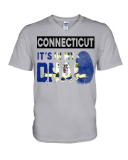 Connecticut It's In My DNA V-Neck T-Shirt tile