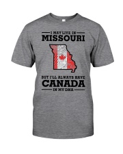 LIVE IN MISSOURI CANADA IN MY DNA Classic T-Shirt front