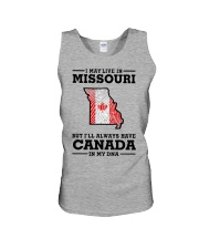 LIVE IN MISSOURI CANADA IN MY DNA Unisex Tank tile