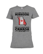 LIVE IN MISSOURI CANADA IN MY DNA Premium Fit Ladies Tee tile