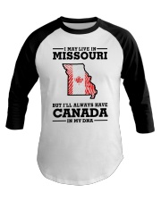 LIVE IN MISSOURI CANADA IN MY DNA Baseball Tee tile