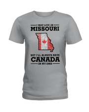 LIVE IN MISSOURI CANADA IN MY DNA Ladies T-Shirt tile