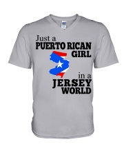 PUERTO RICAN GIRL IN NEW JERSEY V-Neck T-Shirt tile