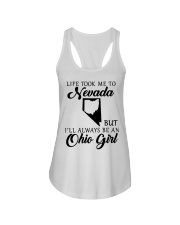 OHIO GIRL LIFE TOOK ME TO NEVADA Ladies Flowy Tank tile