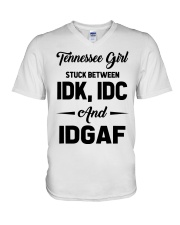 Tennessee Girl - IDK IDC IDGAF V-Neck T-Shirt tile