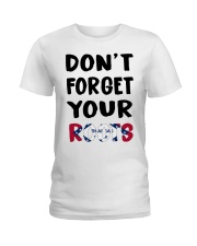 Arkansas Flag Don't Forget Your Roots Ladies T-Shirt tile