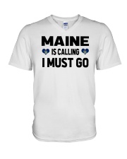 Maine Is Calling V-Neck T-Shirt tile