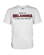 Made In Oklahoma A Long Long Time Ago V-Neck T-Shirt tile