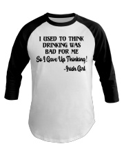 Irish Girl Gave Up Thinking Baseball Tee tile
