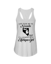 LIFE TOOK TO NEVADA BE A MICHIGAN GIRL Ladies Flowy Tank tile
