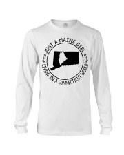 MAINE GIRL LIVING IN CONNECTICUT Long Sleeve Tee tile