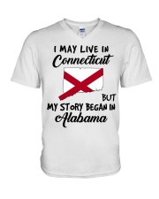 Began In Alabama - Live In Connecticut V-Neck T-Shirt tile