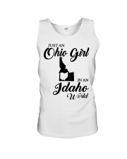 OHIO GIRL IN IDAHO Unisex Tank tile