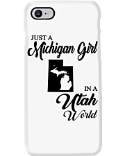 MICHIGAN GIRL IN UTAH Phone Case tile