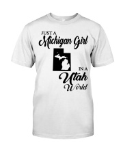 MICHIGAN GIRL IN UTAH Classic T-Shirt tile