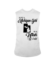 MICHIGAN GIRL IN UTAH Sleeveless Tee tile