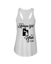 MICHIGAN GIRL IN UTAH Ladies Flowy Tank tile